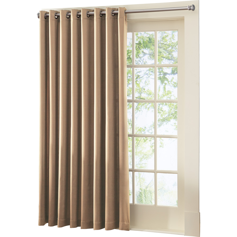 Gramercy Patio Door Grommet Top Curtain Panel, Single Panel, NO SIZE Taupe