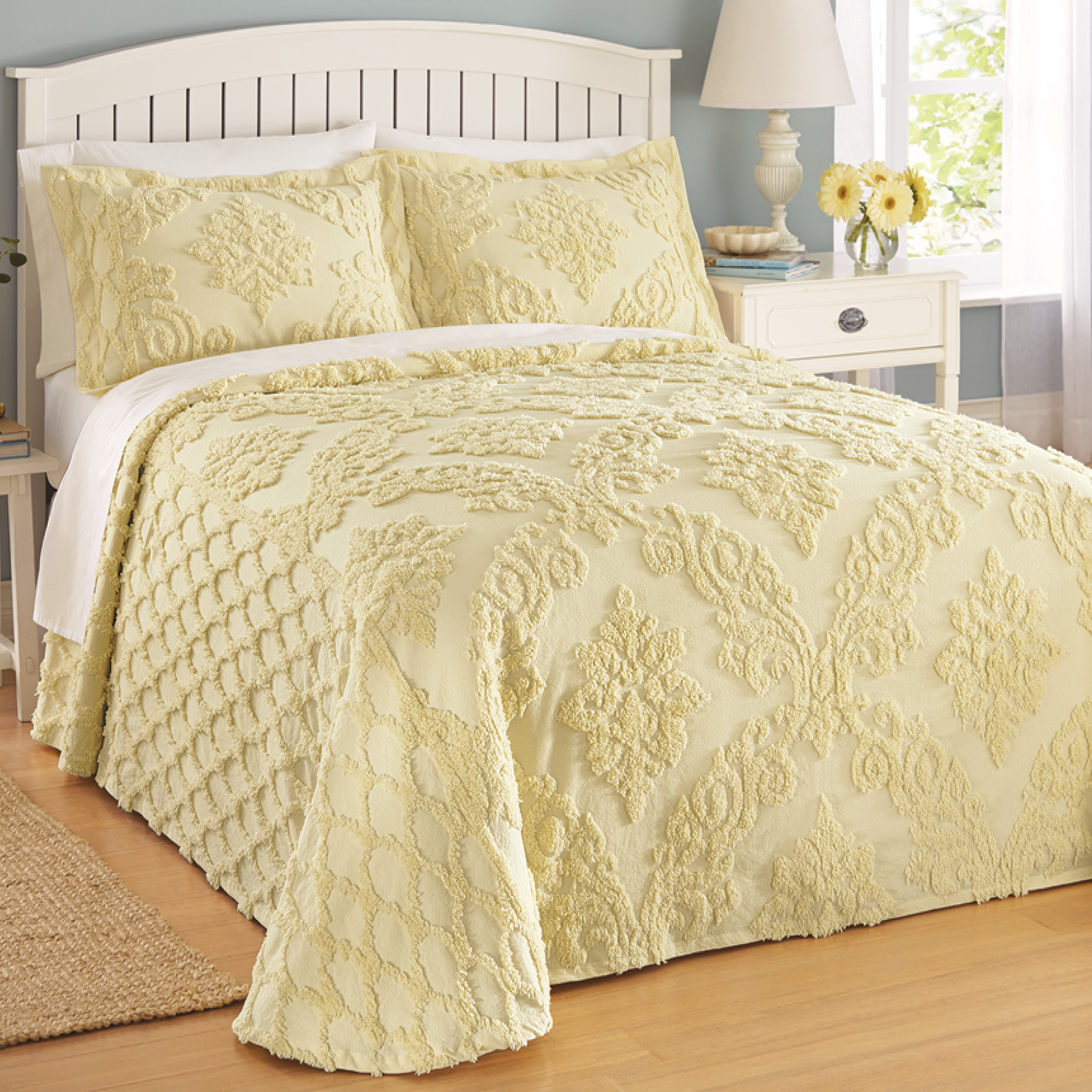 Trellis Damask Chenille Bedspread Collections Etc