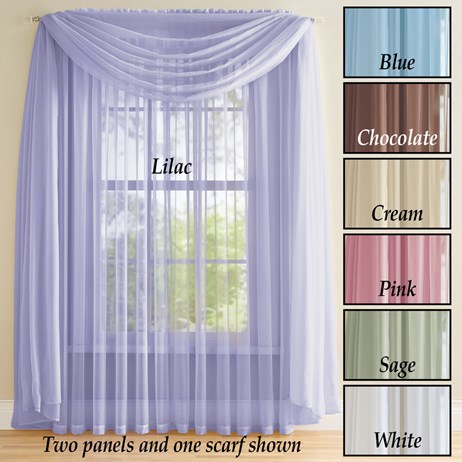 Elegant Sheer Window Curtain Panel Collections Etc