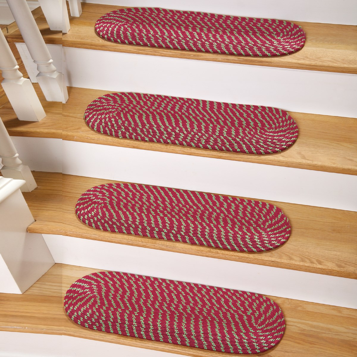 Braided Stair Treads w/ SkidResistant Backing Set of 4 Collections