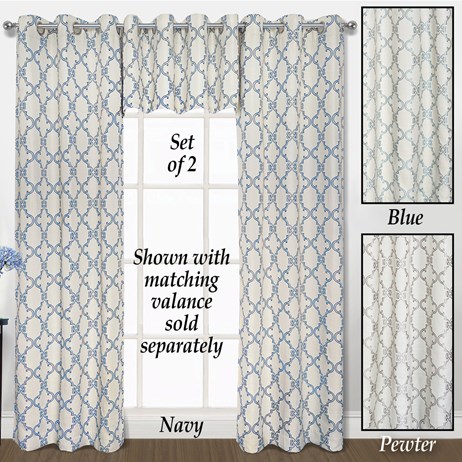 Georgia Lattice Curtain Panel Pairs Collections Etc