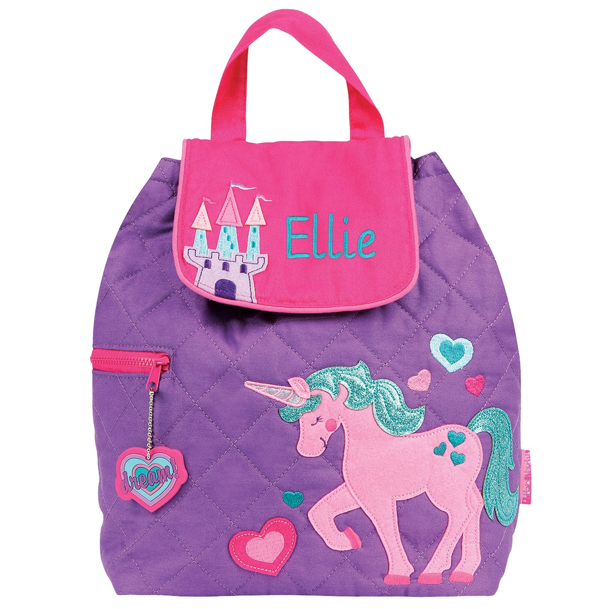Personalized Cute Girls Quilted Unicorn Backpack Collections Etc.