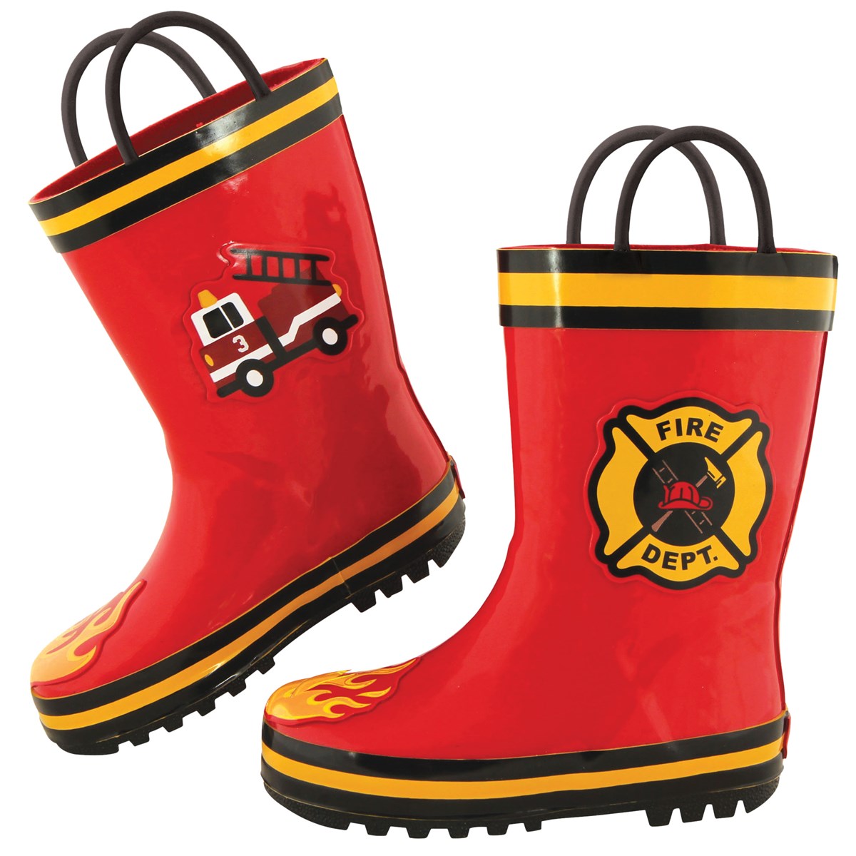 All Over Print Rain Boots Firetruck Collections Etc.