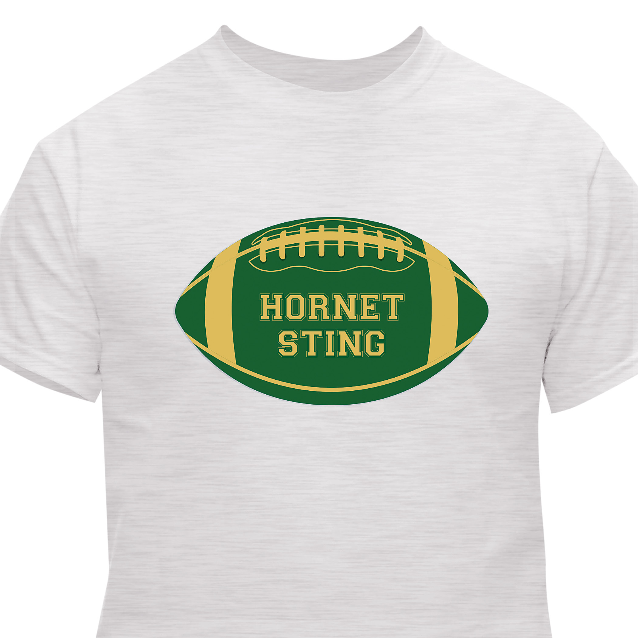 Personalized Team Player or Number Football Graphic T-Shirt 3XL Yellow and Gree
