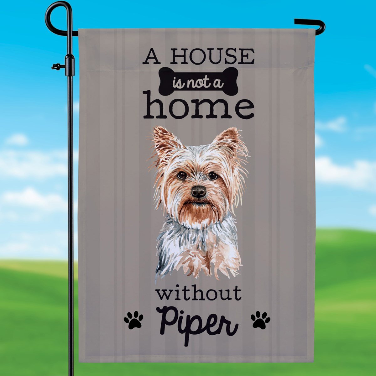 Personalized Dog Garden Flag - Yorkie | Collections Etc.