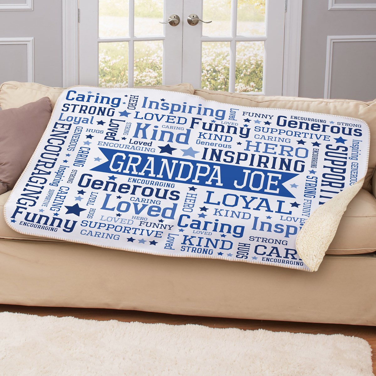 Personalized Inspirational Throw Blanket Collections Etc.